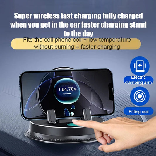 🌟Multifunktionaler, stanzfreier, tragbarer und rutschfester Handyhalter fürs Auto